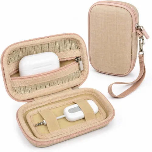 Vista 8 de COMECASE Bluetooth Transmitter Case for AirFly SE/Pro 2/Pro/Duo Hard EVA, Deep Mesh Pocket, Dual Elastic Straps, Fits for Avantree Relay, for