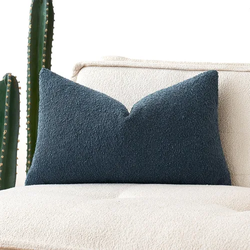 Vista 18 de MIULEE Funda de almohada texturizada con diseño de boucle, color azul aguamarina, funda de almohada lumbar sólida, decorativa de primavera, suave
