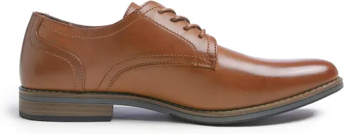 Vista 4 de FEVERSOLE Zapatos Derby casuales de cuero vegano Oxford para hombre