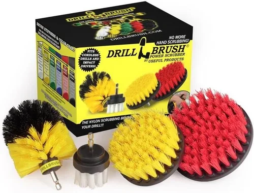 Vista 9 de Drillbrush Kit de limpieza para parrilla de barbacoa, cepillo seguro de nailon para parrilla, juego de cepillos de taladro, accesorios de limpieza