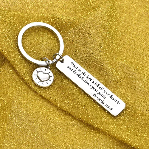 Vista 4 de Joyería motivacional para nuera, regalo para creyentes, regalo cristiano, regalo de graduación, llavero de fe, llavero de recordatorio diario