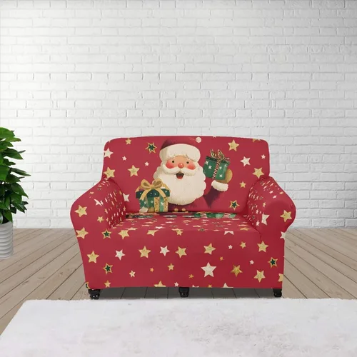 Vista 34 de Boatee Fundas de sofá de 1 pieza con diseño de copo de nieve azul, fundas elásticas para sofá, 1 cojín, protección de muebles, decoración para sala