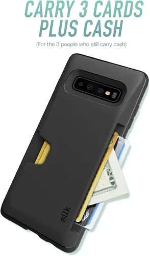 Vista 3 de Smartish Funda tipo cartera para Galaxy S10 Plus - Wallet Slayer Vol. 1 [funda protectora para tarjetas de crédito con agarre para Samsung] (seda)