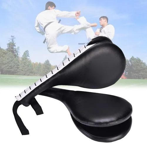 Vista 2 de Yosoo® Paquete de 2 Taekwondo Durable Kick Pad Target Tae Kwon Do Karate Kickboxing Training (negro)