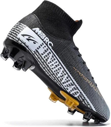 Vista 4 de Zapatos de fútbol para hombre, botas de fútbol profesionales con punta alta, para competiciónentrenamientoatletismo
