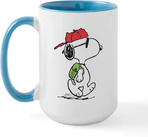Vista 187 de CafePress SNOOPY Joe Cool - Taza de café de cerámica (15.0 fl oz)
