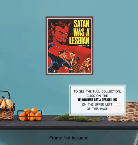 Vista 6 de Cartel de Satanás Era Una Lesbiana - Arte de Pared Vintage Retro de Película en Impresión - Regalos Lésbicos para Novia - Imagen Única y Genial
