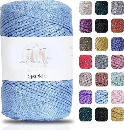 Vista 60 de Makromecity, Cordón de macramé de poliéster de 2 mm x 250 yardas (750 pies) Cordón de macramé de 2 mm de polipropileno para arte y manualidades