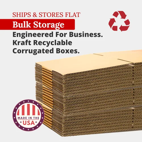 Vista 3 de PARTNERS BRAND Cajas de cartón corrugado de 14 x 14 x 6, planas de 14 pulgadas de largo x 14 pulgadas de ancho x 6 pulgadas de alto, paquete de 25