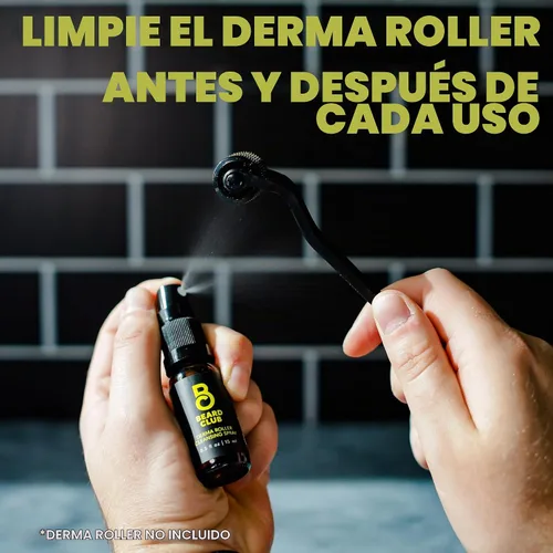 Vista 4 de The Beard Club Derma Roller Spray limpiador - Limpia y prolonga la vida útil del rodillo Derma - 0.5 onzas