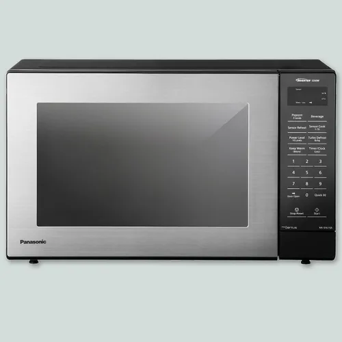 Vista 2 de Panasonic Horno microondas para encimera, 1.2 pies cúbicos, 1250W, tecnología inversora con sensor Genius, acero inoxidable - NN-SN67QS