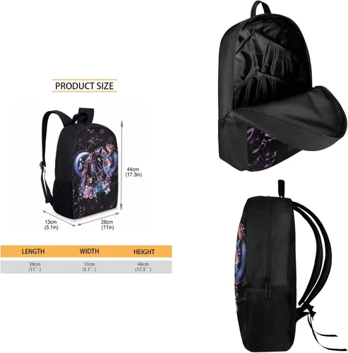 Vista 83 de HUGS IDEA Juego de 3 bolsas escolares con aislamiento térmico para el almuerzo, estuche para lápices