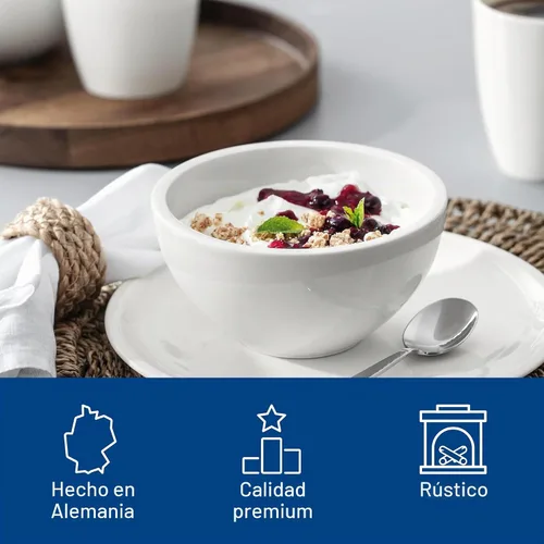 Vista 3 de [Usado] Villeroy & Boch Artesano Original - Tazón de arroz, 20 onzas, porcelana premium, color blanco