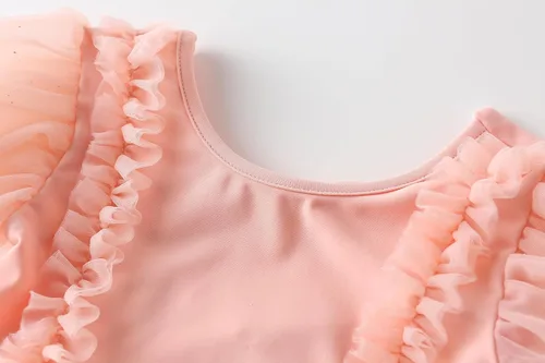 Vista 6 de Nomi&Me Traje de baño para niña pequeña, traje de baño de una pieza, vestido de tutú de sirena de princesa, falda de natación