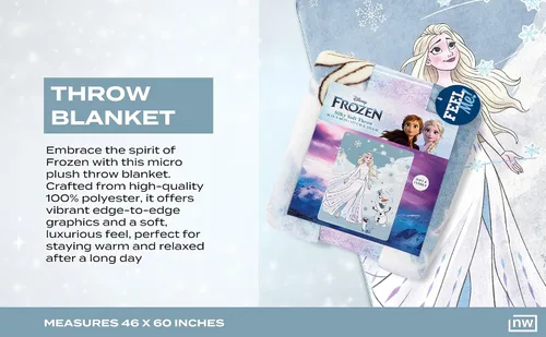 Vista 5 de Northwest Manta Frozen Silk Touch, 46 x 60 pulgadas, Snow Play