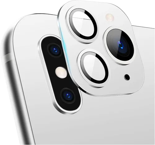 Vista 9 de LucBuy Protector de lente de cámara para iPhone XR Convert to iPhone 11, película de vidrio templado transparente ultra fina, cubierta protectora