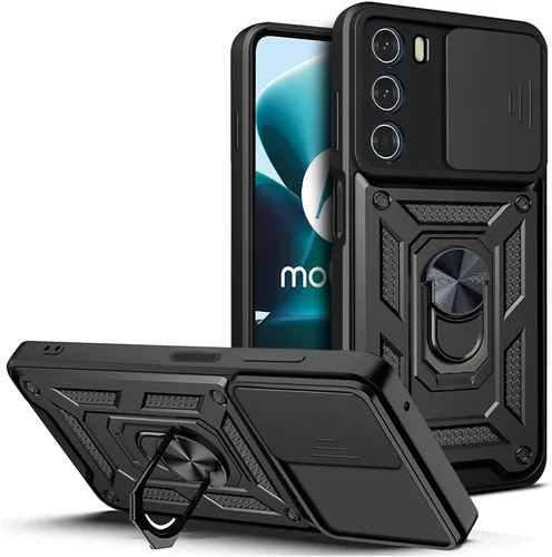 Vista 22 de Compatible con carcasa de soporte Infinix Zero Ultra 5G, con cubierta de lente de cámara deslizante compatible con funda Infinix Zero Ultra 5G Negro