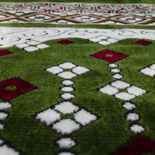 Vista 3 de Modefa Janamaz Sajada - Alfombra de oración islámica turca, para múltiples personas, para reuniones familiares o grandes, alfombra de oración