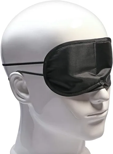 Vista 3 de Shapenty Máscara negra para ojos vendados, juego de viaje para siesta y ayuda para dormir, guía de luz para relajarse por la noche, cubierta