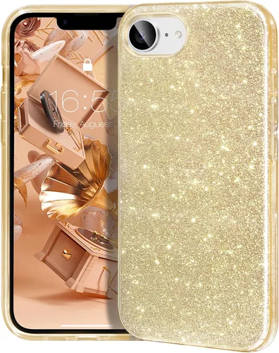 Vista 36 de MATEPROX - Funda compatible con iPhone Air de 6.5' [2025], carcasa protectora de 3 capas con purpurina brillante y tendencia, anti-arañazos y a