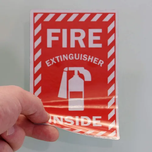 Vista 6 de SmartSign Etiqueta interior para extintor de incendios 4 x 6 pulgadas reflectante de grado de ingeniero, paquete de 3
