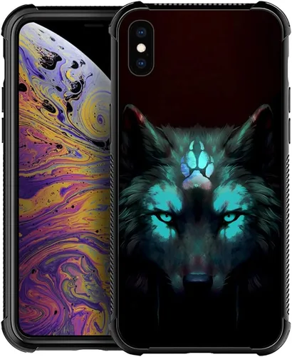Vista 27 de CARLOCA Funda compatible con Samsung Galaxy S23 Plus, diseño gráfico de identidad negro espiritual lobo, a prueba de golpes, antiarañazos