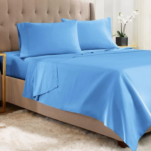 Vista 14 de Juego de sábanas de lujo Juego de cama de lujo, bolsillo extra profundo Juego de sábanas ajustable, sábana de arriba y 2 fundas de almohada, ropa