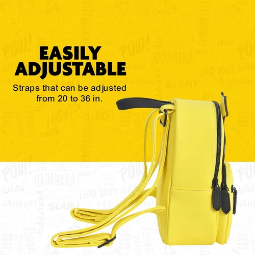 Vista 5 de Mini mochila Peanuts, bolsa de viaje pequeña para hombres y mujeres Woodstock