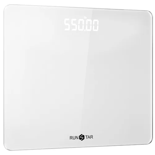 Vista 7 de Báscula digital de baño de 550 libras para peso corporal con plataforma ultra ancha y pantalla LCD grande, báscula precisa de alta precisión