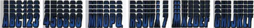 Vista 4 de Kit de registro número de fábrica, color azul y negro de Hardline Products, Azul/Negro