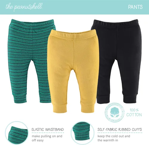 Vista 4 de The Peanutshell Ropa y EssentIals para recién nacido, set de regalo de canastilla de 16 piezas, trajes de 0-3 meses, Negro y amarillo