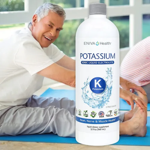 Vista 6 de Eniva Health - Suplemento iónico líquido de potasio para reemplazo de electrolitos y apoyo metabólico 600 mg Sin gluten, sin azúcar y apto