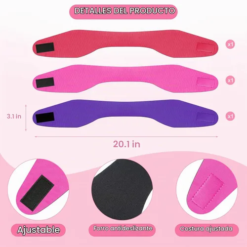 Vista 2 de Zhanmai 3 diademas de natación, 3 pares de tapones de silicona para los Bright