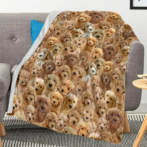 Vista 9 de Airedale - Manta de regalo para perro, linda manta de franela estampada para cama, sofá, sofá