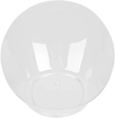 Vista 12 de Restaurantware 4 mini platos de degustación de 2.9 x 1.3 pulgadas, 50 mini platos de postre desechables, platos de plástico transparente con diseño