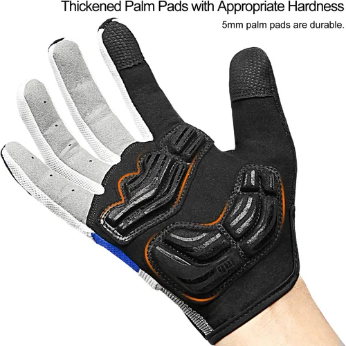 Vista 8 de INBIKE Guantes de ciclismo para hombre acolchados de gel de 0.197 in transpirables y resistentes al desgaste