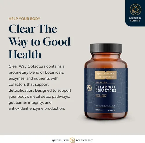 Vista 3 de Quicksilver Scientific Clear Way Cofactors - Apoyo de limpieza de desintoxicación corporal con vitamina B1, extracto de diente de león, quercetina