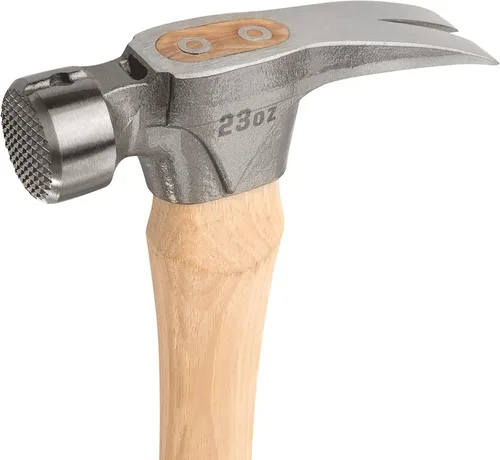 Vista 3 de ESTWING Pro California Hammer - Martillo de garra de 23 onzas con cara fresada y mango de madera de nogal - MRW23LM