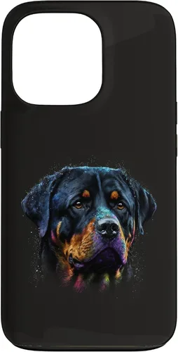 Vista 10 de Rottweiler Dog Face Watercolor Colorful Art Hand Drawn Case for iPhone 17