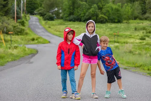 Vista 4 de Marvel Spider-Man Spider-Gwen Ghost Spider - Sudadera con capucha y cremallera para niñas pequeñas y grandes