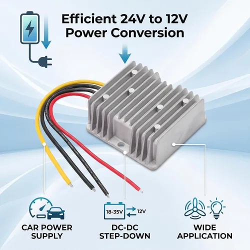 Vista 4 de Convertidor DC-DC, 24V a 12V reductor
