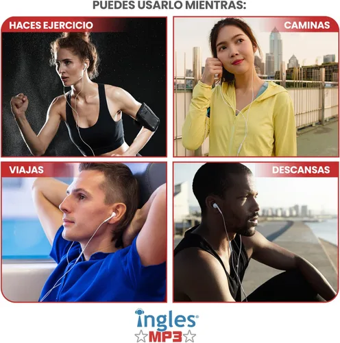 Vista 4 de Curso de INGLES MP3, Aprende Inglés y 3 Meses, CURSO DE Inglés (Incluye reproductor mp3 compacto con 124 lecciones + Libro Guía)