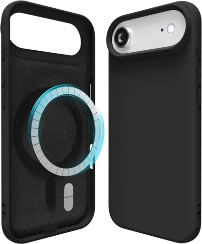 Vista 72 de oakxco Funda de silicona para iPhone 12 Pro Max, magnética, compatible con carga inalámbrica Magsafe, cubierta protectora de goma suave y delgada