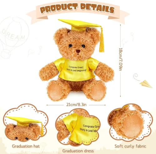 Vista 2 de El juego de regalo de graduación 2023 incluye pulseras de aliento de oso de graduación 2023, brazalete de graduación inspirador y collar