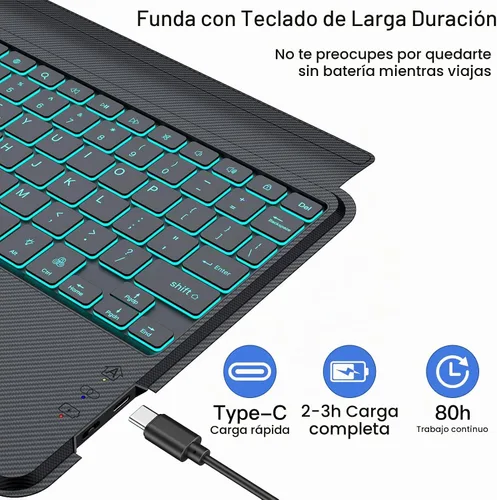 Vista 6 de Funda magnética con teclado desmontable para Samsung Galaxy Tab S6 Lite 10.4