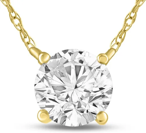 Vista 27 de La Joya 1/2-2 CT Lab Grown Diamond Necklace 14K White Gold Multi Shape Oro blanco