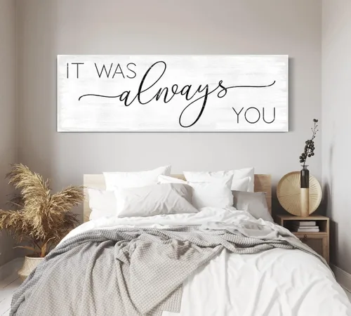 Vista 11 de NATVVA Pósteres rústicos de pared con texto en inglés «Better Together», lienzo, arte para dormitorio principal, sobre la cama, póster de decoración