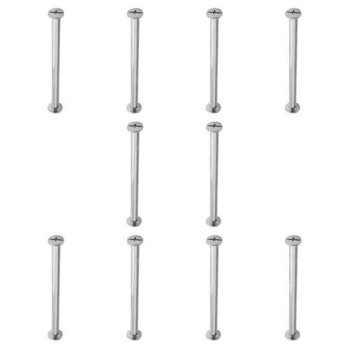 Vista 8 de Tornillo Phillips M5 x 1.378 in Tornillo de fijación para cinturón de hebilla de acero al carbono, cabeza cruzada, tornillos Chicago, cierre