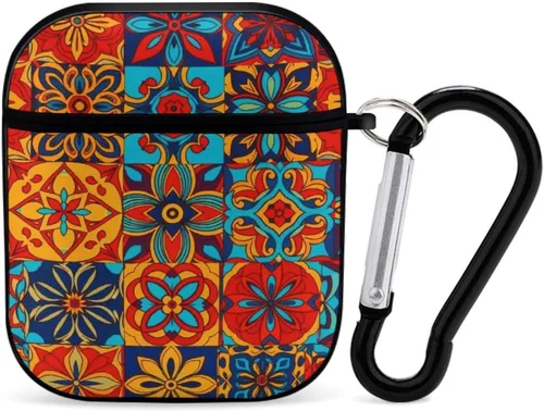 Vista 13 de Funda protectora de silicona compatible con AirPods 2 y 1 (camuflaje militar de camuflaje frío)