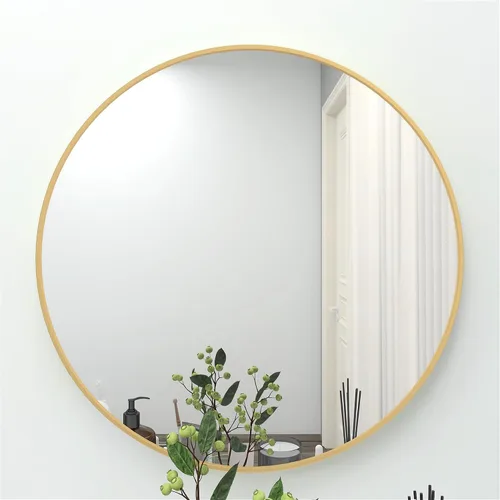 Vista 7 de 28" pared redondo círculo espejo baño maquillaje espejo vanidad - dorado
